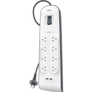 SURGE PROTECTOR POWER BOARD 8-OUTLET USB SURGE