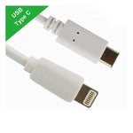 USB-C Type-C to Apple Lightning cable male to male for iphone 5 6 7 plus 1m White