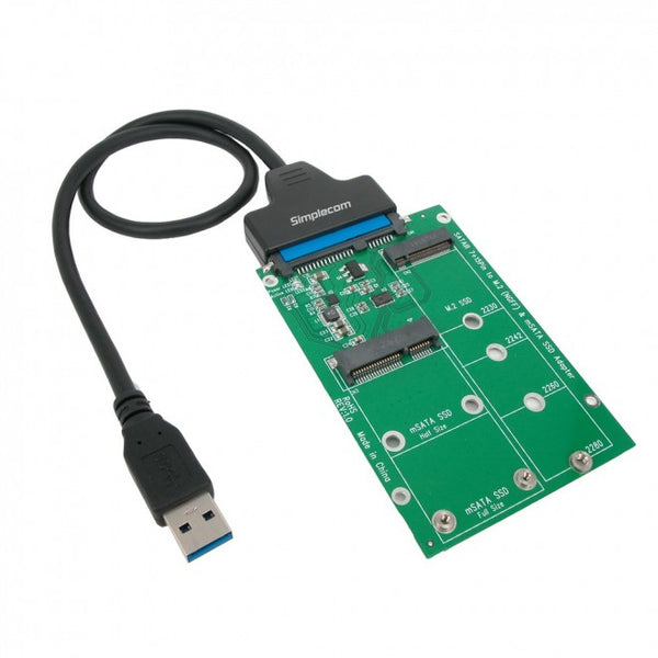 USB 3.0 to mSATA + M.2 (NGFF) SSD 2 in 1 Combo Adapter